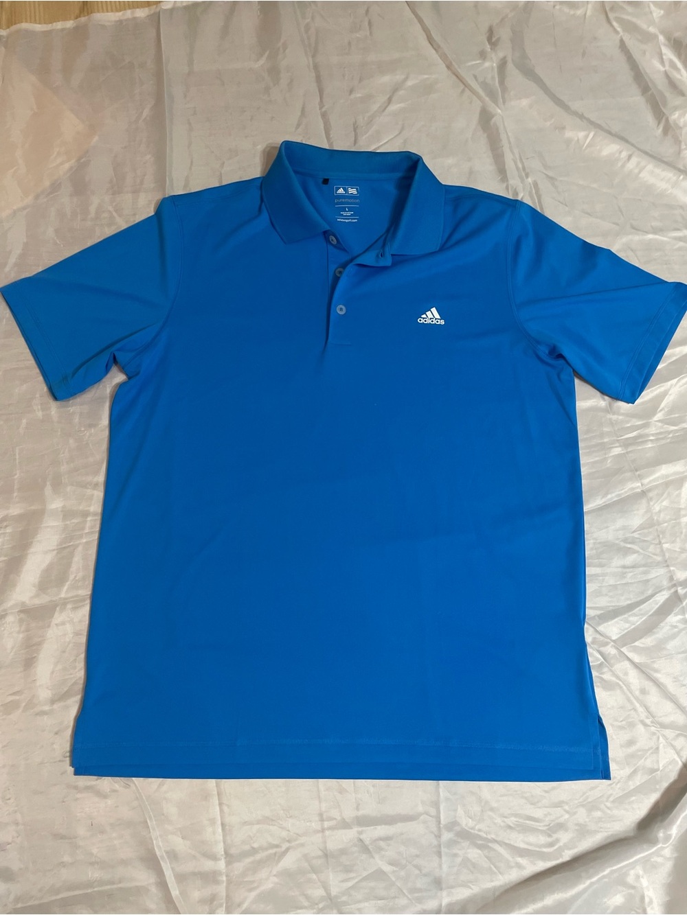 adidas Men's Bright Blue Performance Polo Shirt